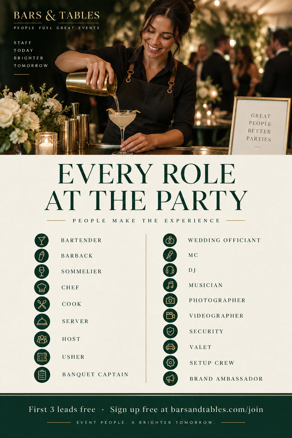 Every role at the party